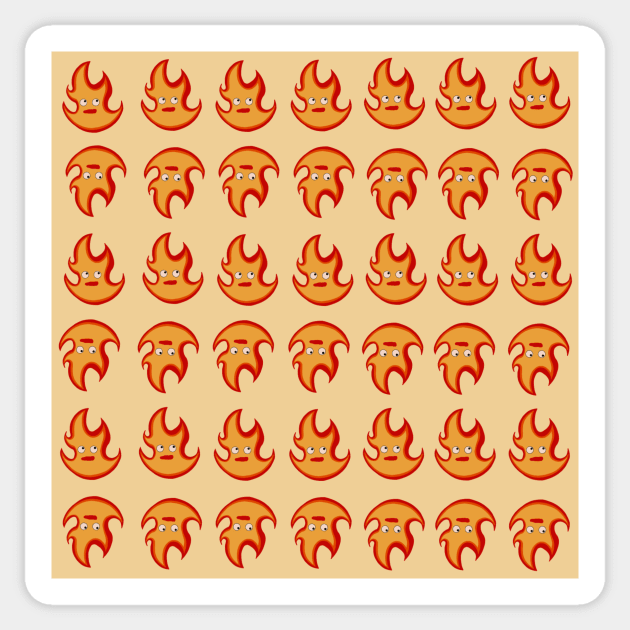 Calcifer the Fire Demon Sticker by eg-artt